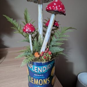 Fantasy Mushroom Tin Decoration