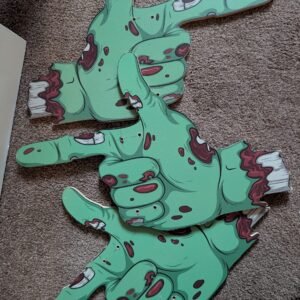 Zombie Hand MDF Decorations - Set of 3